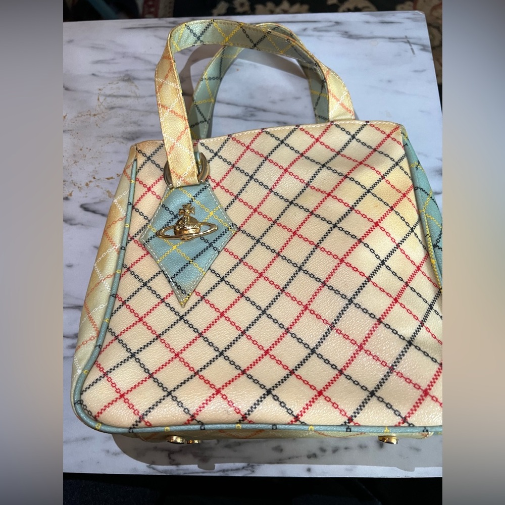 NWOT + COA Vivienne Westwood Plaid -Derby Purse